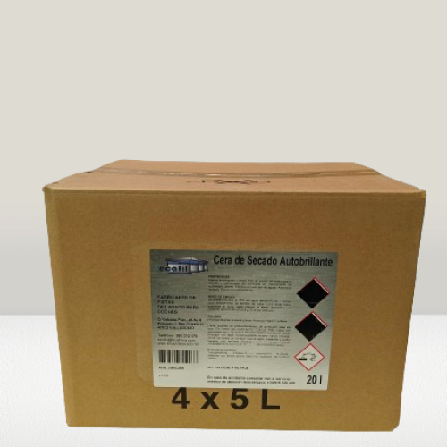 Cera de secado autobrillantes pistas