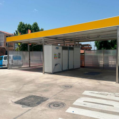 Pista de lavado en Santa Olalla